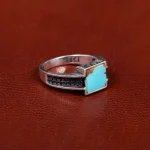 انگشتر فیروزه شجری مردانه کد 31191