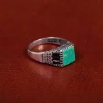 انگشتر فیروزه شجری مردانه کد 31196