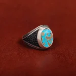 انگشتر فیروزه شجری مردانه کد 31198