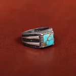 انگشتر فیروزه شجری مردانه کد 31202