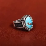 انگشتر فیروزه شجری مردانه کد 31203