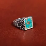 انگشتر فیروزه شجری مردانه کد 31208