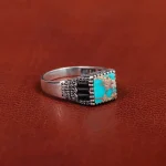 انگشتر فیروزه شجری مردانه کد 31217