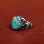 انگشتر فیروزه شجری مردانه کد 31218