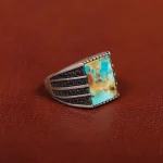 انگشتر فیروزه شجری مردانه کد 31224