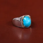 انگشتر فیروزه شجری مردانه کد 31237