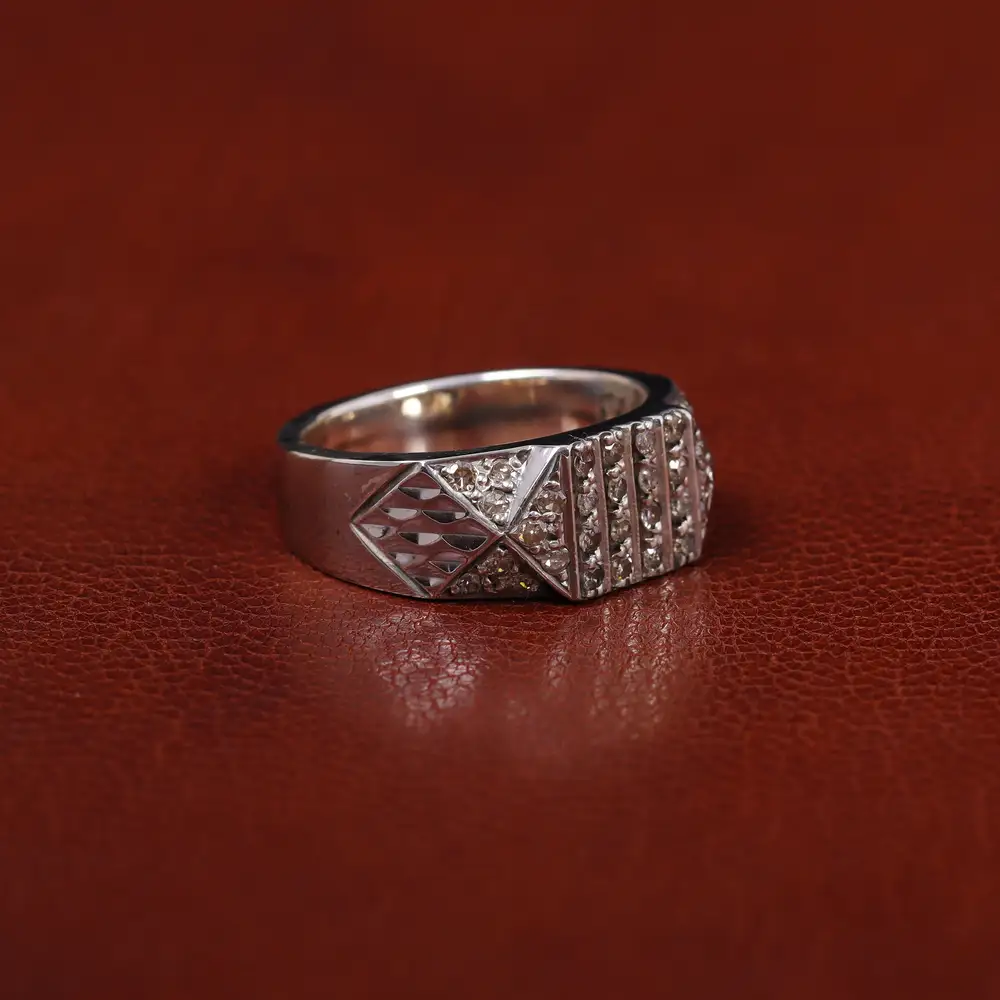 انگشتر صفحه برلیان مردانه کد 31241