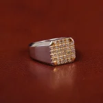 انگشتر صفحه برلیان مردانه کد 31242