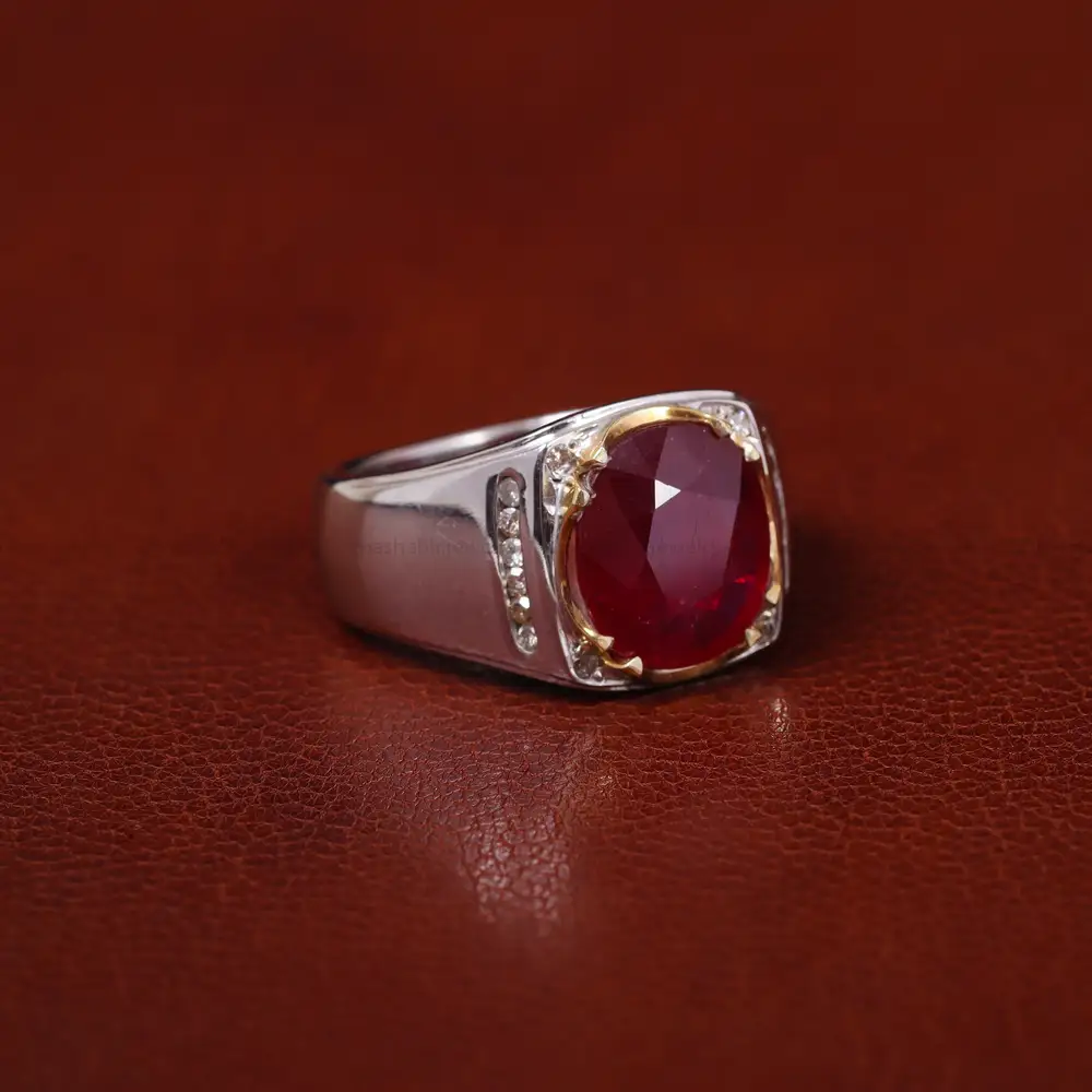 انگشتر یاقوت سرخ مردانه کد 31249