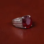 انگشتر یاقوت سرخ مردانه کد 31250