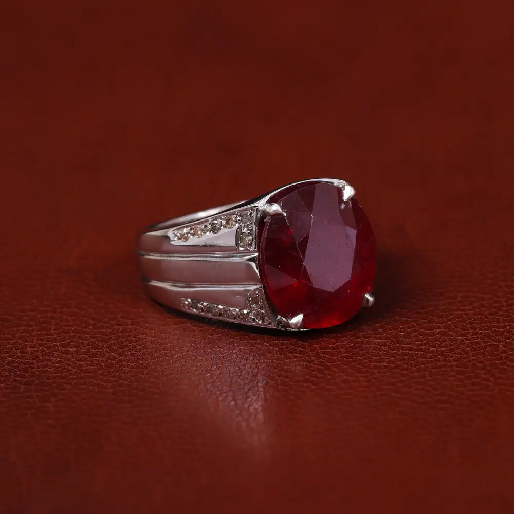 انگشتر یاقوت سرخ مردانه کد 31250