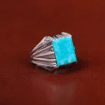 انگشتر فیروزه عجمی مردانه کد 31252