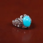 انگشتر فیروزه عجمی مردانه کد 31254