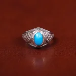 انگشتر فیروزه عجمی مردانه کد 31111