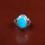 انگشتر فیروزه عجمی مردانه کد 31115