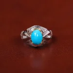 انگشتر فیروزه عجمی مردانه کد 31117