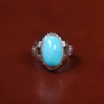 انگشتر فیروزه عجمی مردانه کد 31119