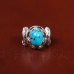 انگشتر فیروزه شجری مردانه کد 31120