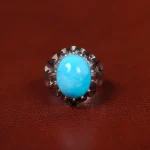 انگشتر فیروزه عجمی مردانه کد 31121