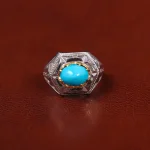 انگشتر فیروزه عجمی مردانه کد 31123