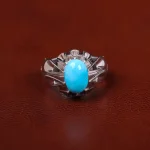 انگشتر فیروزه عجمی مردانه کد 31126