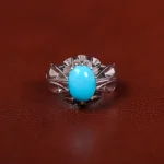 انگشتر فیروزه عجمی مردانه کد 31134