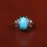 انگشتر فیروزه عجمی مردانه کد 31137