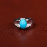 انگشتر فیروزه عجمی مردانه کد 31139