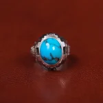 انگشتر فیروزه شجری مردانه کد 31142