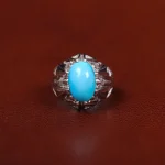 انگشتر فیروزه عجمی مردانه کد 31143