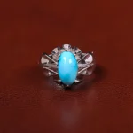 انگشتر فیروزه عجمی مردانه کد 31144