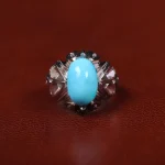 انگشتر فیروزه عجمی مردانه کد 31148