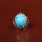 انگشتر فیروزه شجری مردانه کد 31150