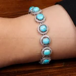 دستبند فیروزه زنانه کد 31163