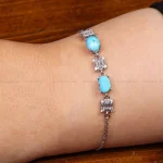 دستبند فیروزه زنانه کد 31166