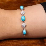 دستبند فیروزه زنانه کد 31171