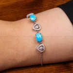 دستبند فیروزه زنانه کد 31174