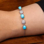 دستبند فیروزه زنانه کد 31175