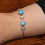 دستبند فیروزه زنانه کد 31176
