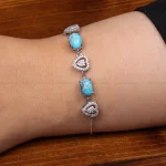 دستبند فیروزه زنانه کد 31177