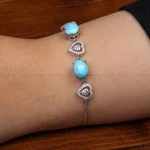 دستبند فیروزه زنانه کد 31179