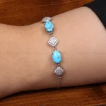 دستبند فیروزه زنانه کد 31180