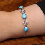 دستبند فیروزه زنانه کد 31181