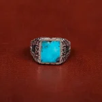انگشتر فیروزه شجری مردانه کد 31192