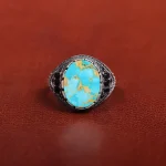 انگشتر فیروزه شجری مردانه کد 31214