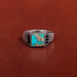 انگشتر فیروزه شجری مردانه کد 31217