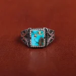 انگشتر فیروزه شجری مردانه کد 31219