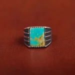 انگشتر فیروزه شجری مردانه کد 31222