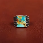 انگشتر فیروزه شجری مردانه کد 31224