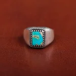 انگشتر فیروزه شجری مردانه کد 31227